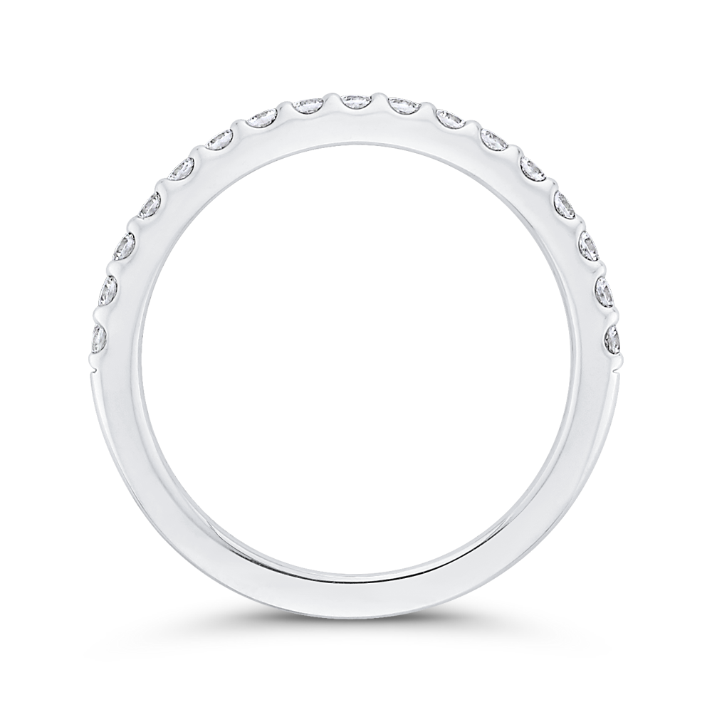 Diamond Half-Eternity Wedding Band in 14K White Gold