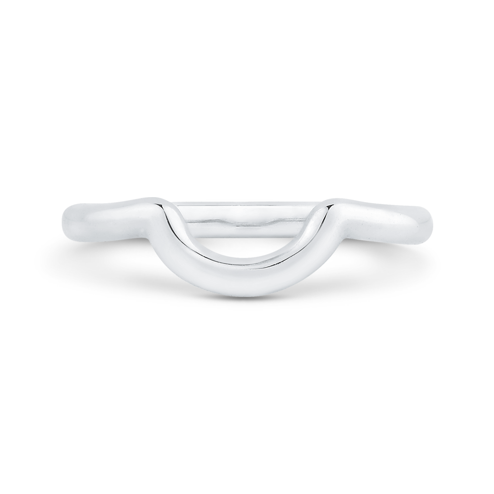 Plain Wedding Band in 14K White Gold