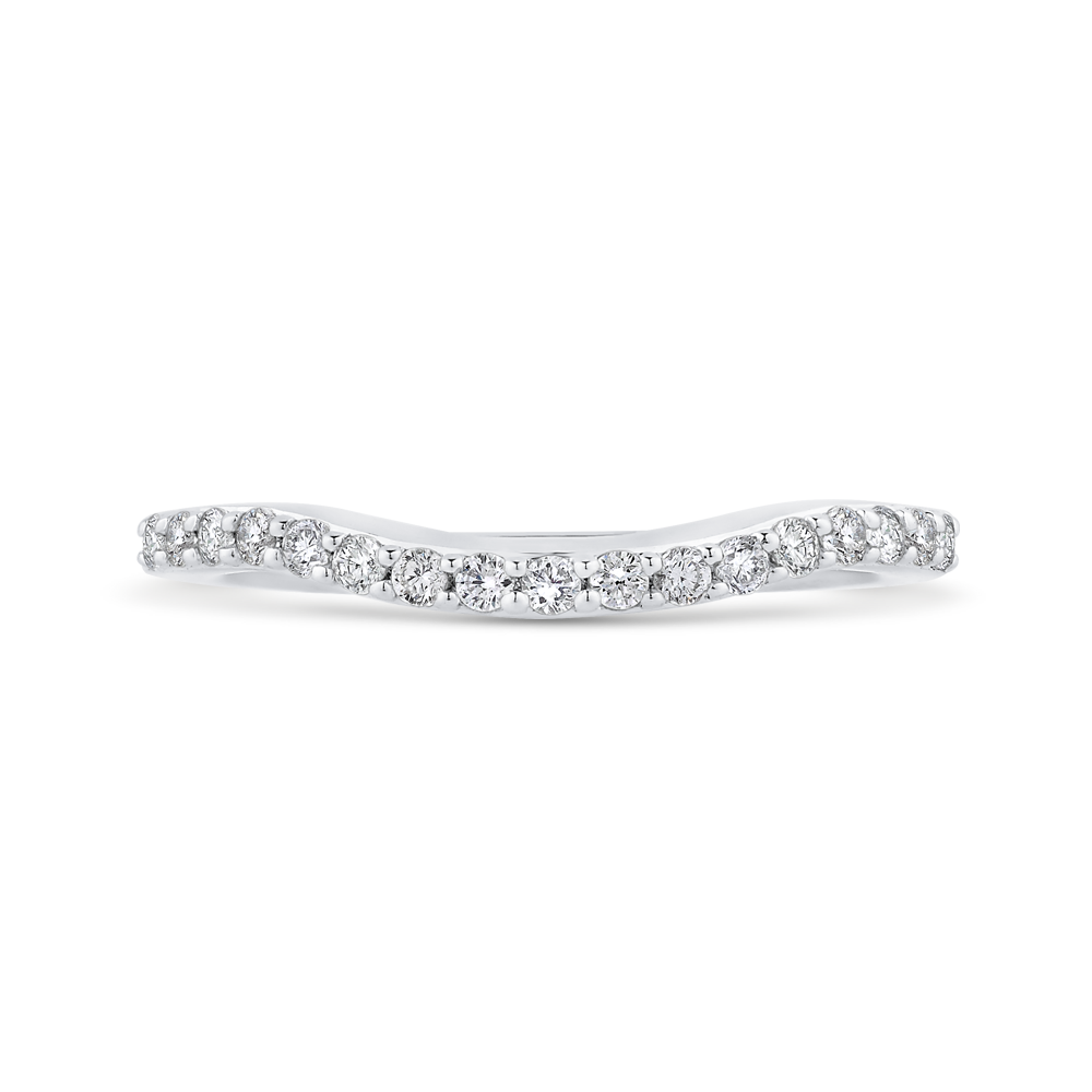 Round Diamond Wedding Band in 14K White Gold