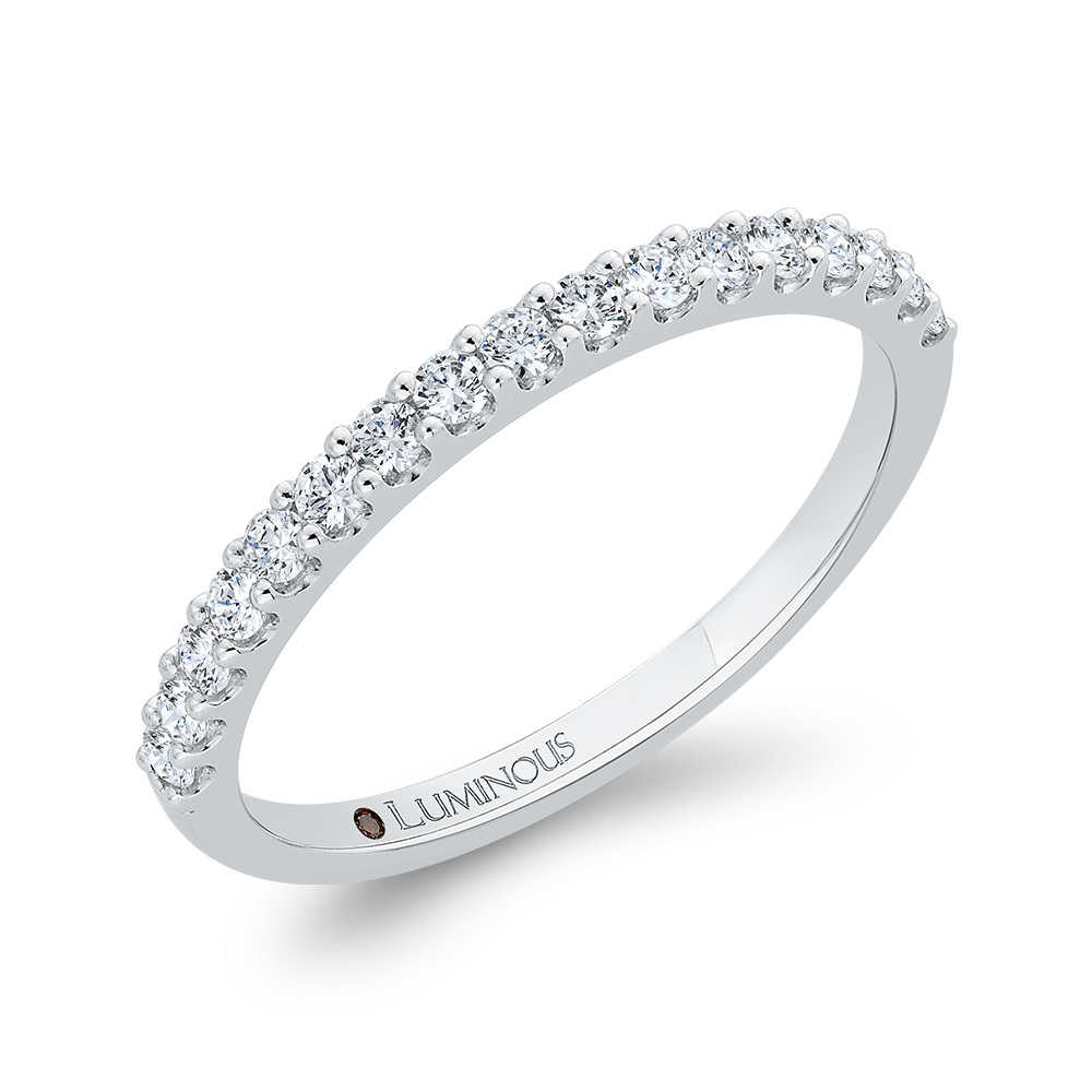 Diamond Half-Eternity Wedding Band in 14K White Gold