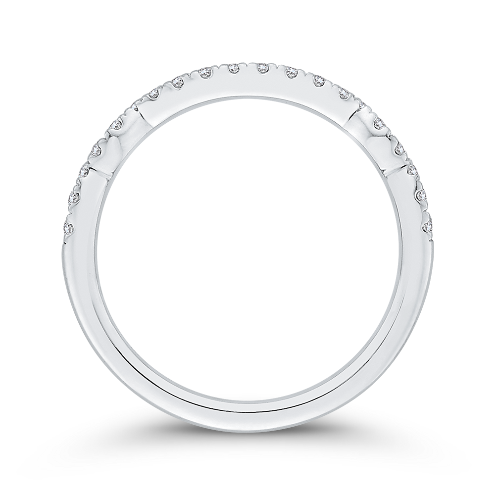 Diamond Half-Eternity Wedding Band in 14K White Gold