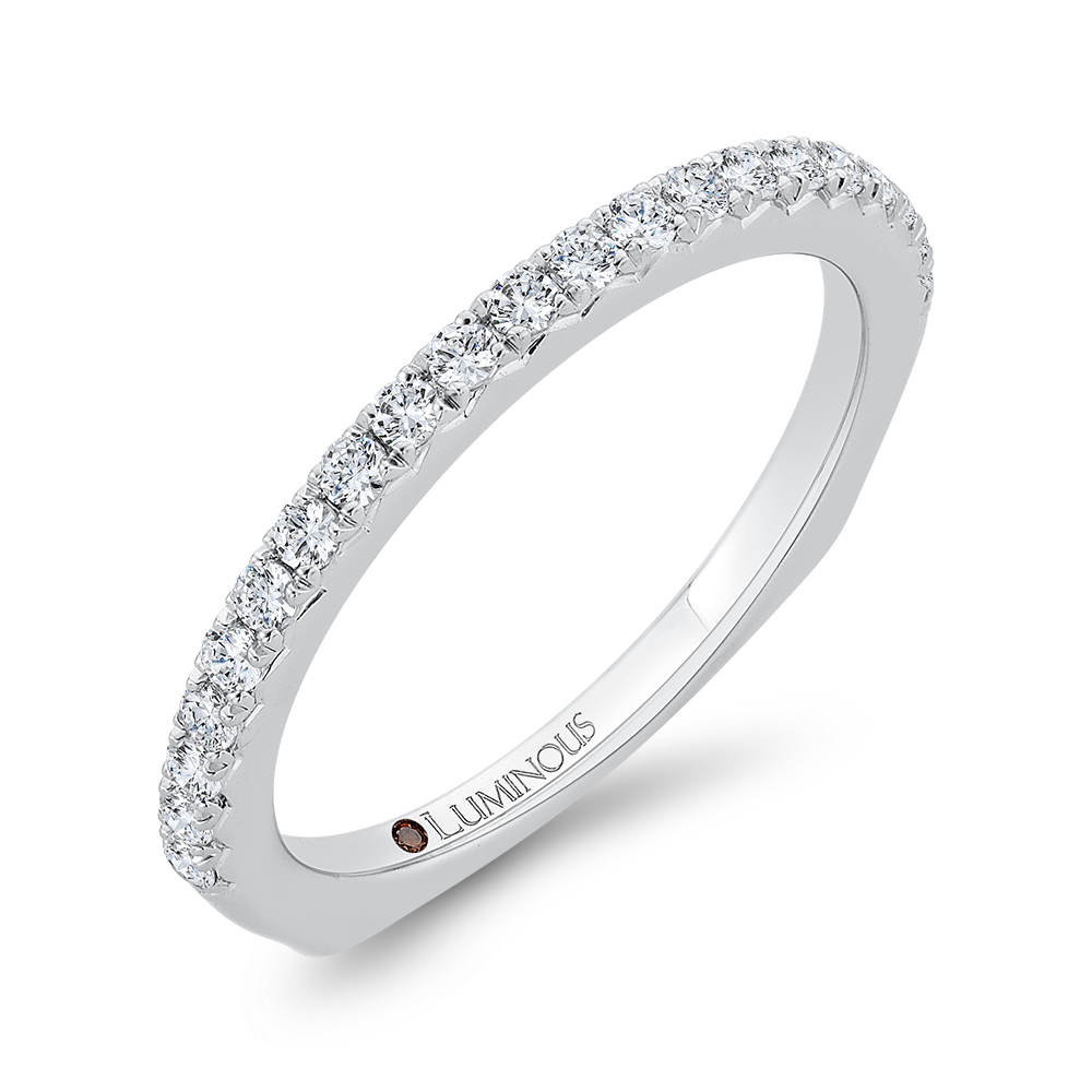 Diamond Half-Eternity Wedding Band in 14K White Gold