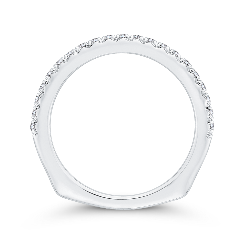 Diamond Half-Eternity Wedding Band in 14K White Gold