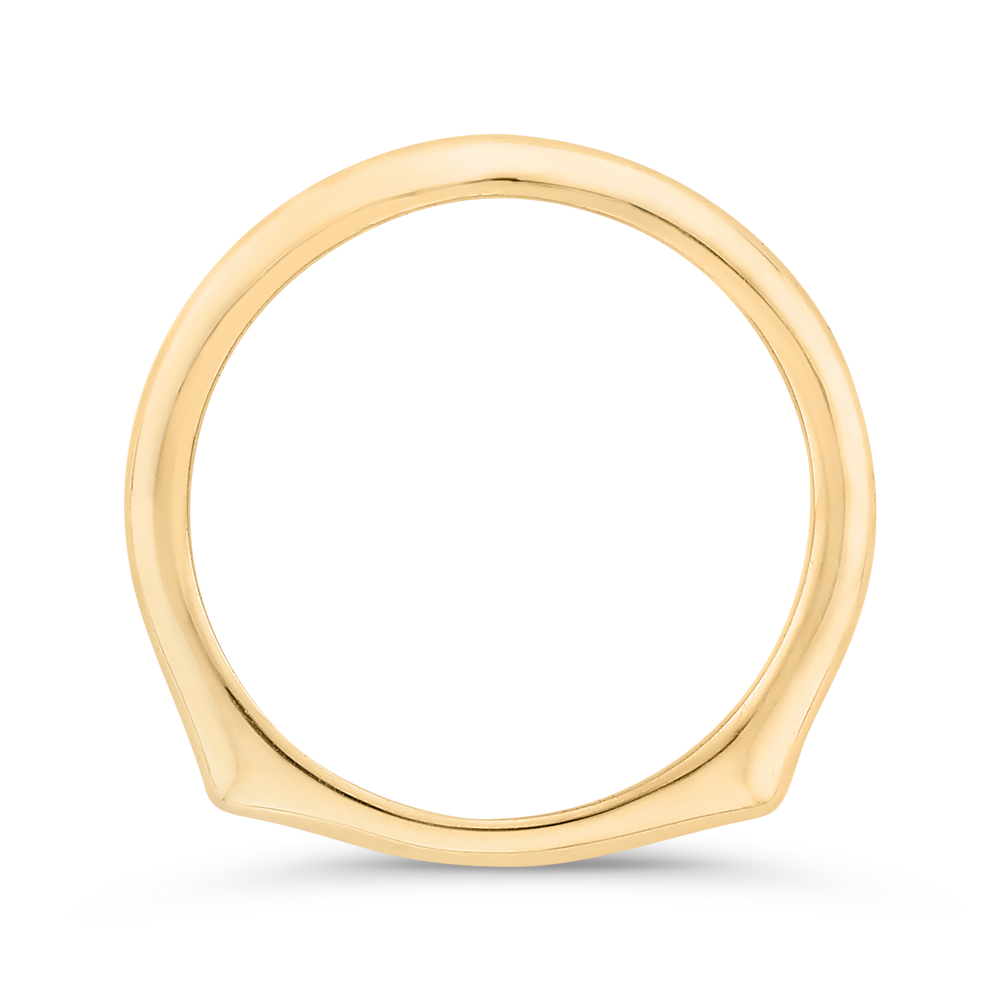 Euro Shank Plain Wedding Band in 14K Yellow Gold