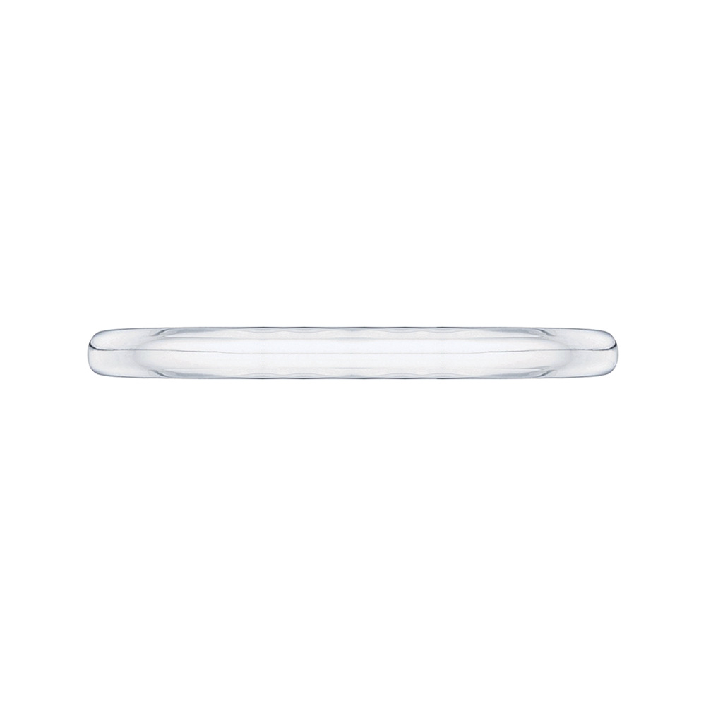 14K White Gold Plain Wedding Band