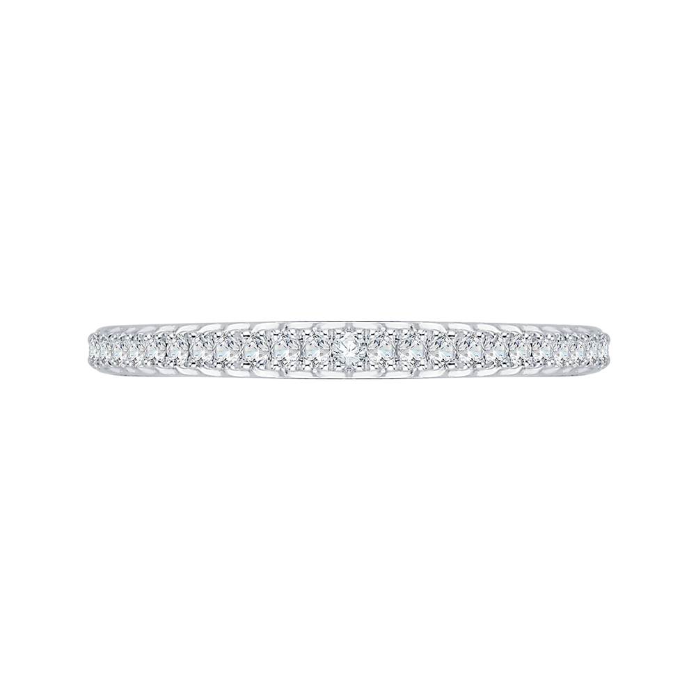 Diamond Half-Eternity Wedding Band in 14K White Gold