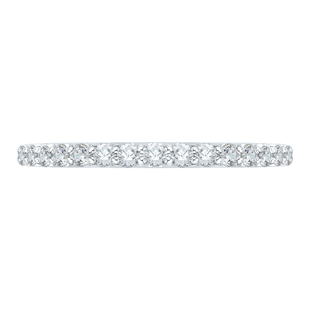 Diamond Half-Eternity Wedding Band In 14K White Gold