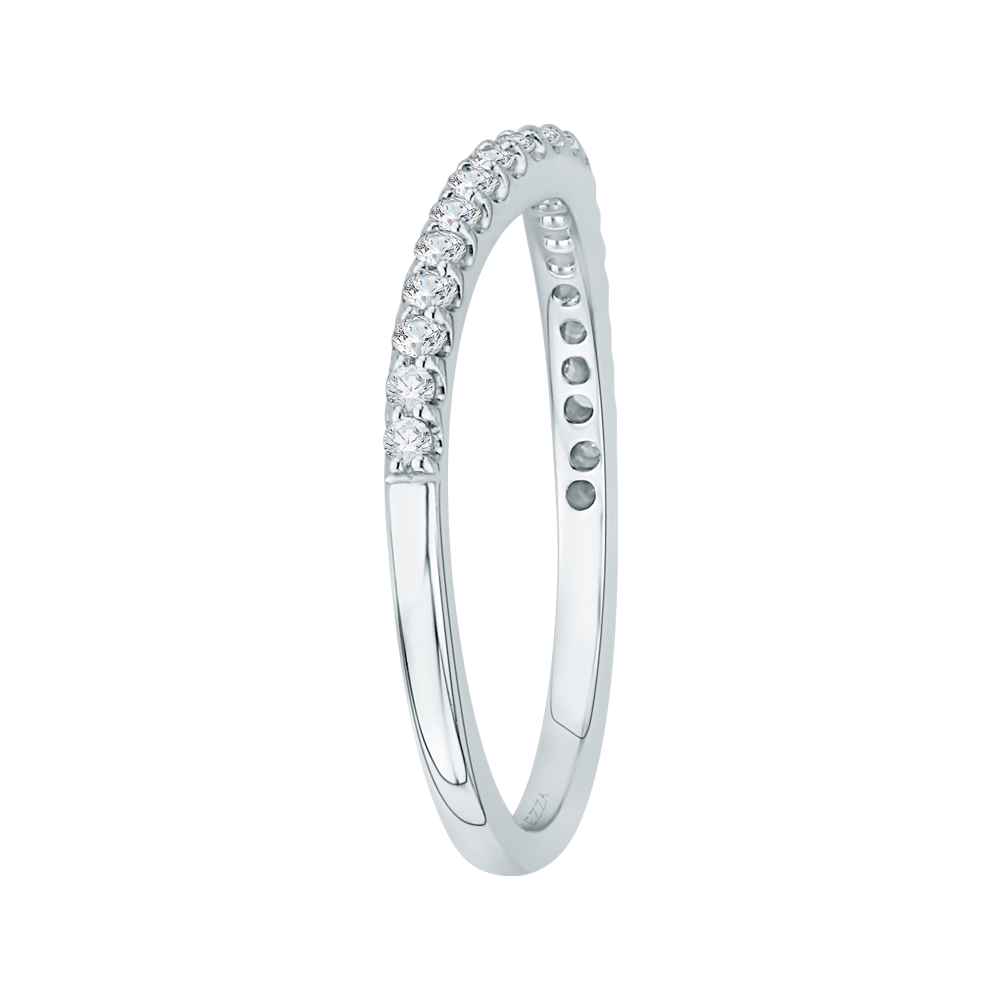 Diamond Half-Eternity Wedding Band In 14K White Gold