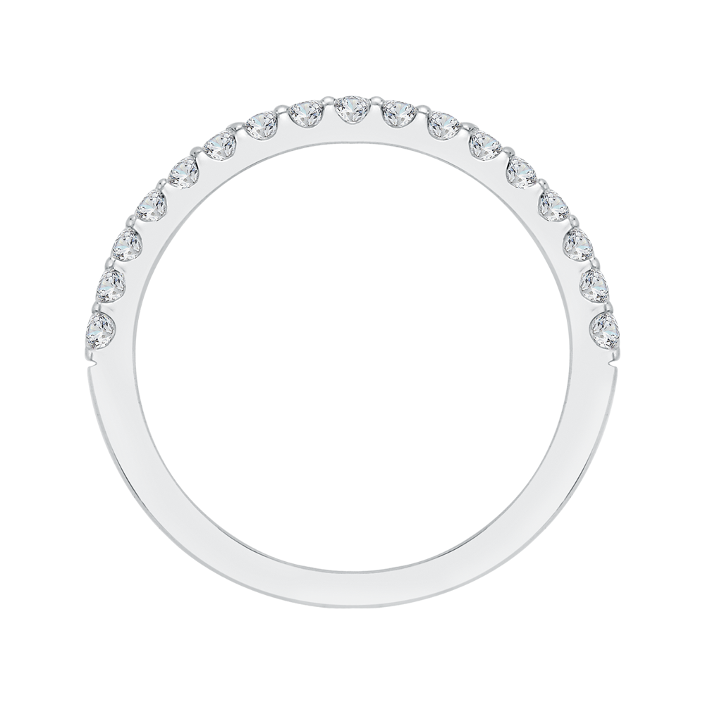 Diamond Half-Eternity Wedding Band In 14K White Gold
