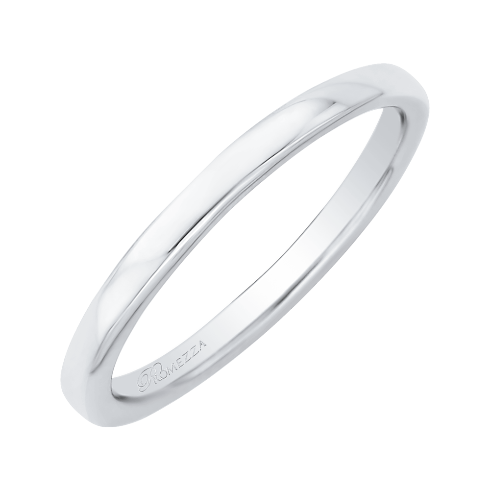 Plain Wedding Band in 14K White Gold