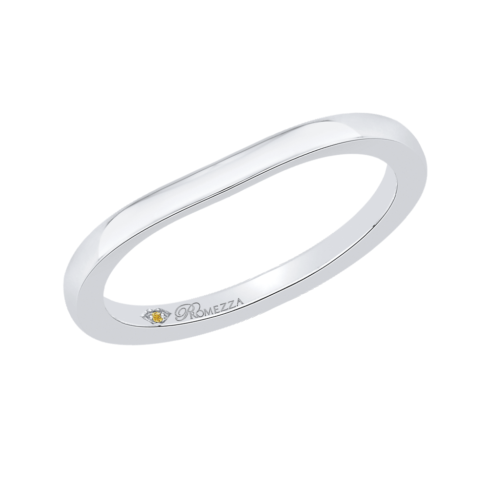Plain Wedding Band in 14K White Gold