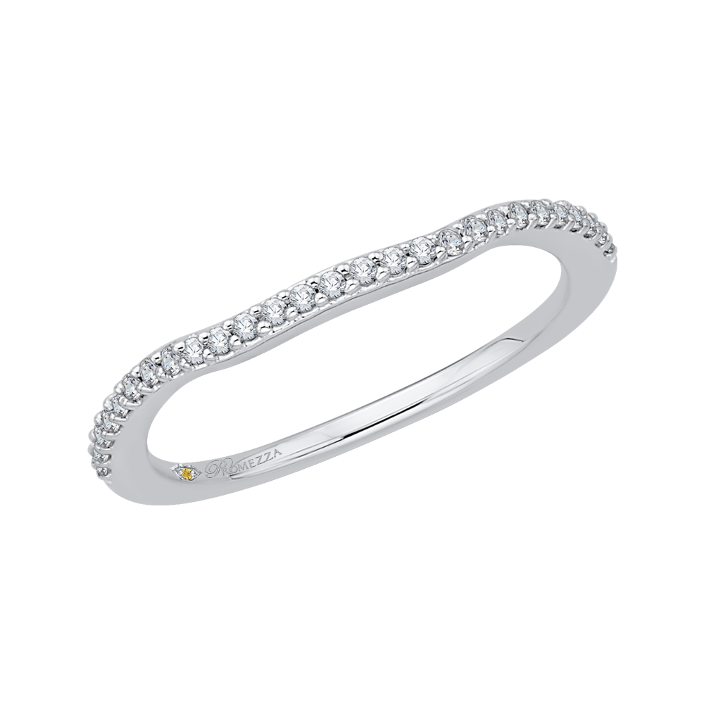 Diamond Half-Eternity Wedding Band in 14K White Gold