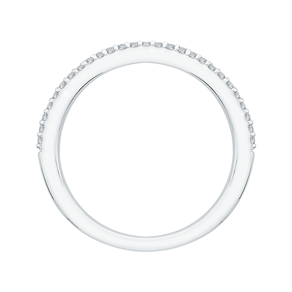 Diamond Half-Eternity Wedding Band in 14K White Gold