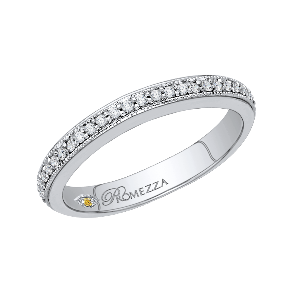 Diamond Half-Eternity Wedding Band in 14K White Gold