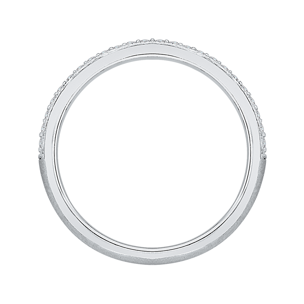 Diamond Half-Eternity Wedding Band in 14K White Gold