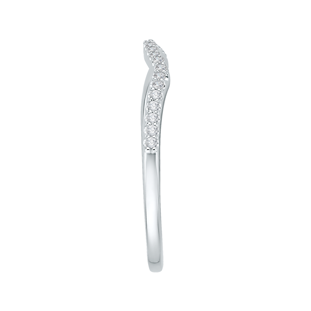 14K White Gold Round Diamond Wedding Band