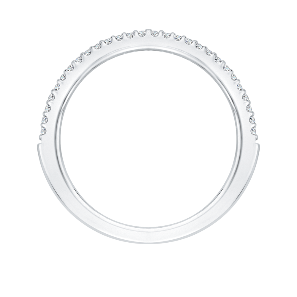 14K White Gold Diamond Half-Eternity Wedding Band