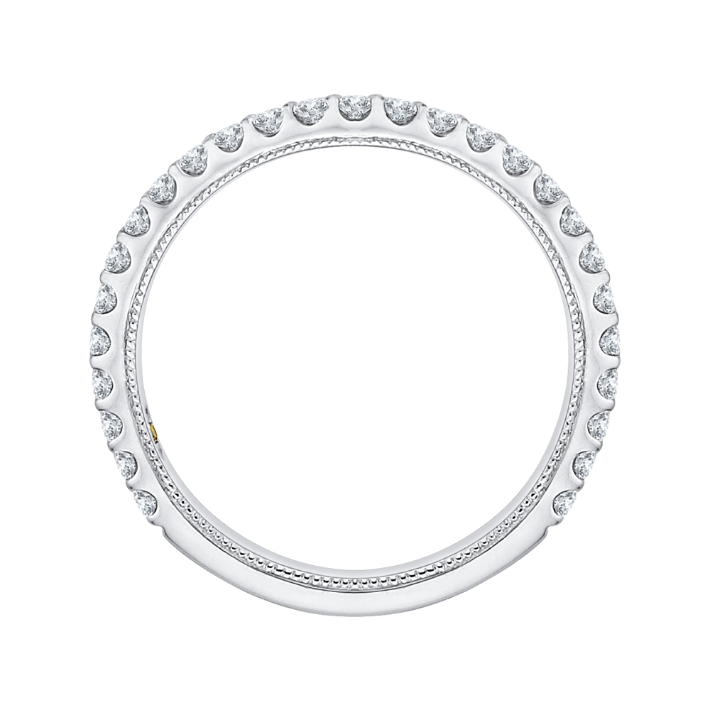 Round Diamond Wedding Band in 14K White Gold