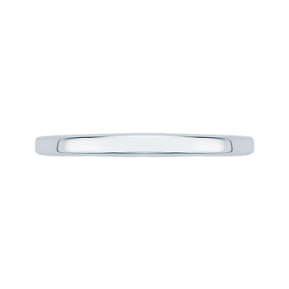 Plain Wedding Band in 14K White Gold