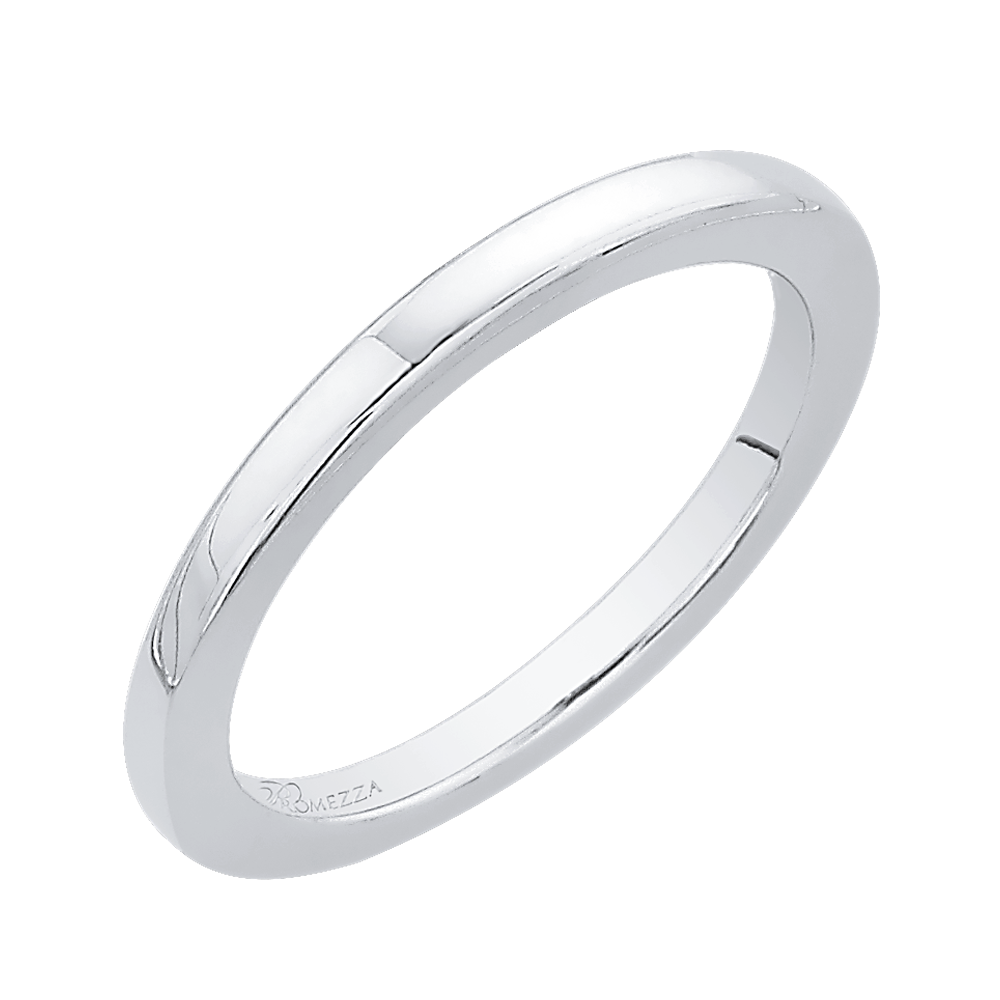 Plain Wedding Band in 14K White Gold