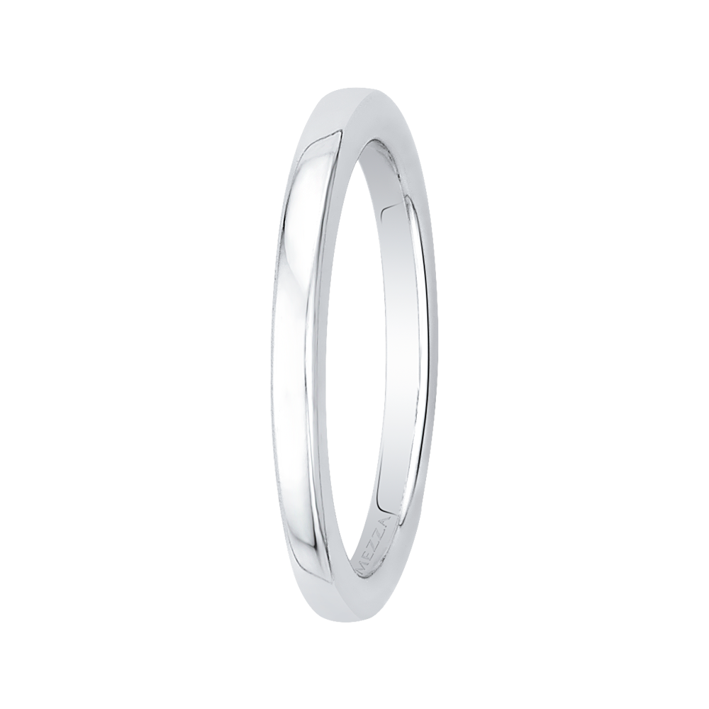 Plain Wedding Band in 14K White Gold