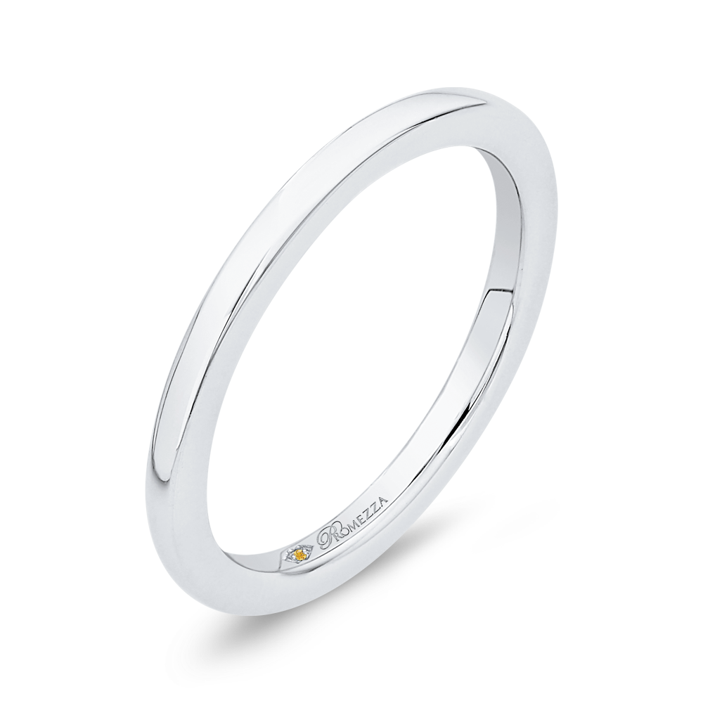 Plain Wedding Band in 14K White Gold