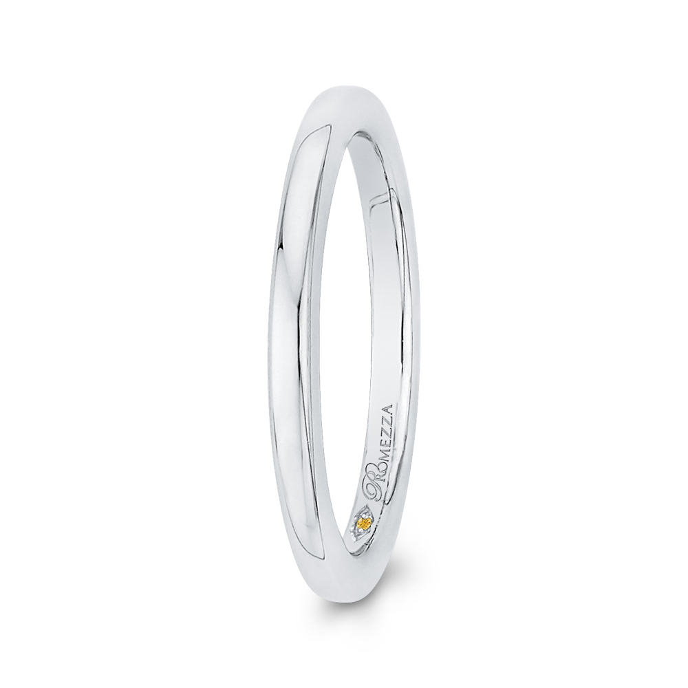 Plain Wedding Band in 14K White Gold