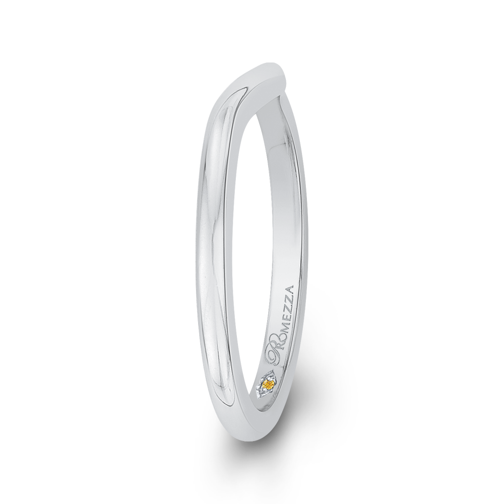 Plain Wedding Band in 14K White Gold
