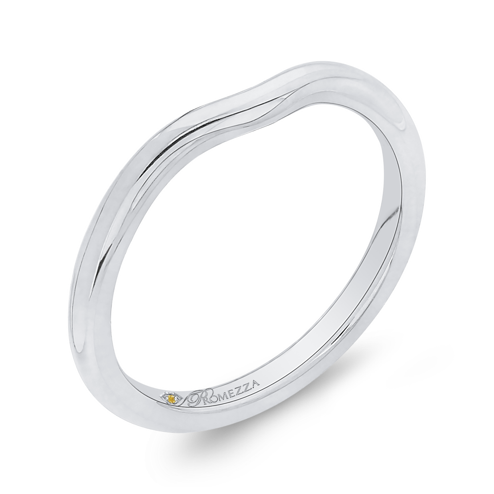 Plain Wedding Band in 14K White Gold