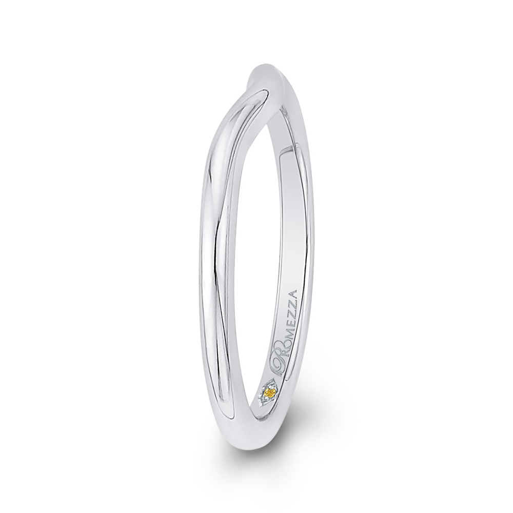 Plain Wedding Band in 14K White Gold