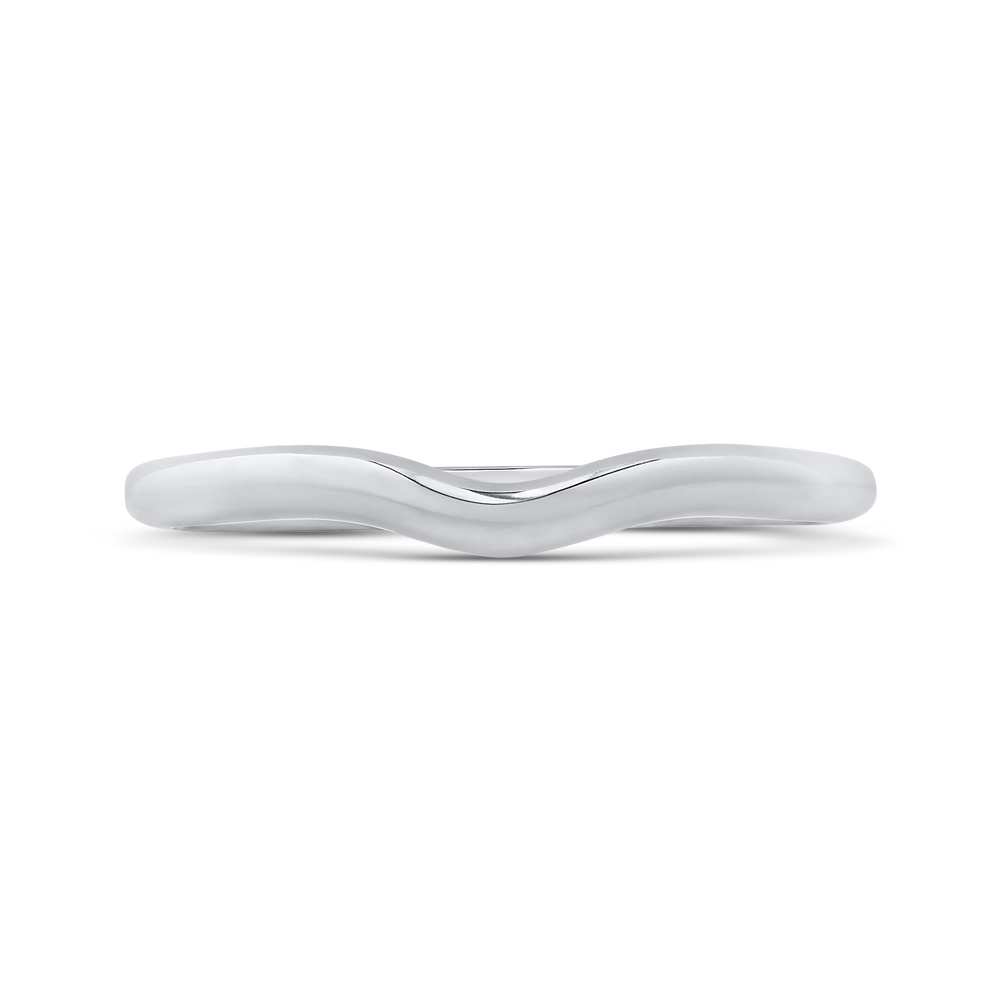 Plain Wedding Band in 14K White Gold