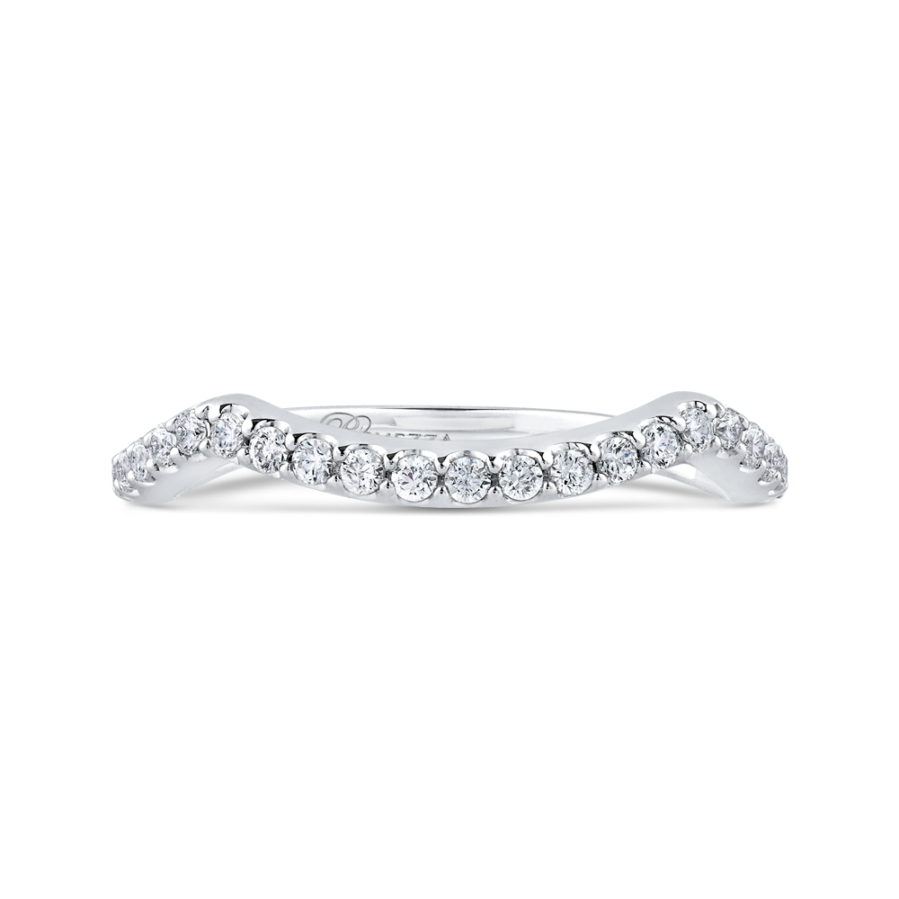 Round Diamond Wedding Band in 14K White Gold