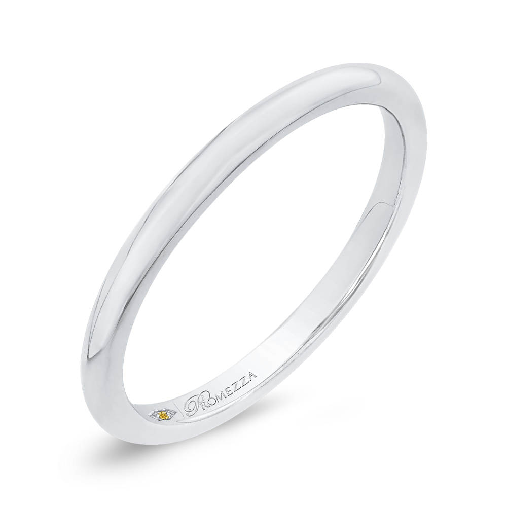 Plain Wedding Band in 14K White Gold