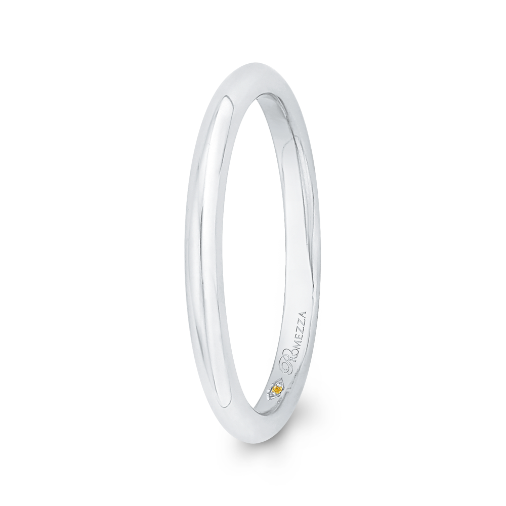 Plain Wedding Band in 14K White Gold