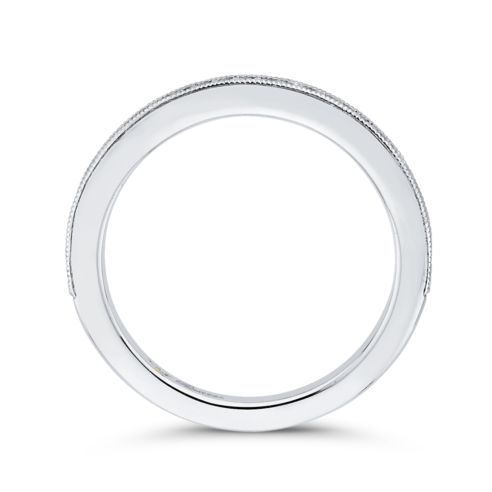 Round Diamond Half-Eternity Wedding Band in 14K White Gold