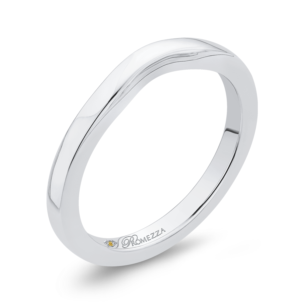 Plain Wedding Band in 14K White Gold