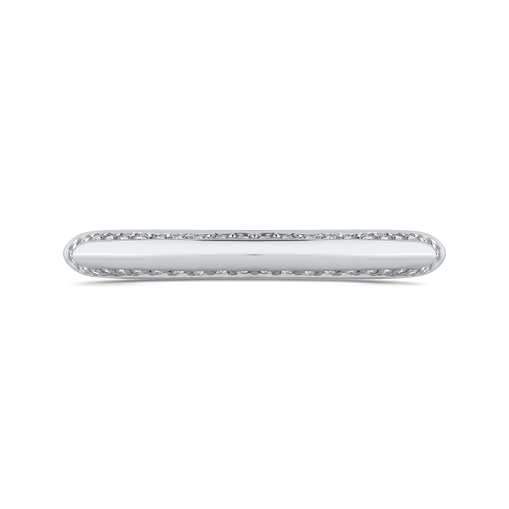 Round Diamond Wedding Band in 14K White Gold