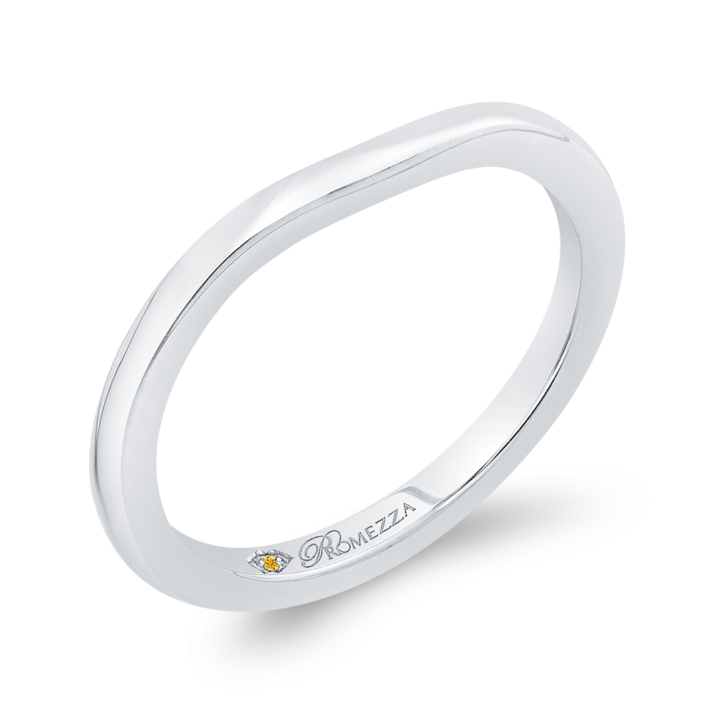 Plain Wedding Band in 14K White Gold