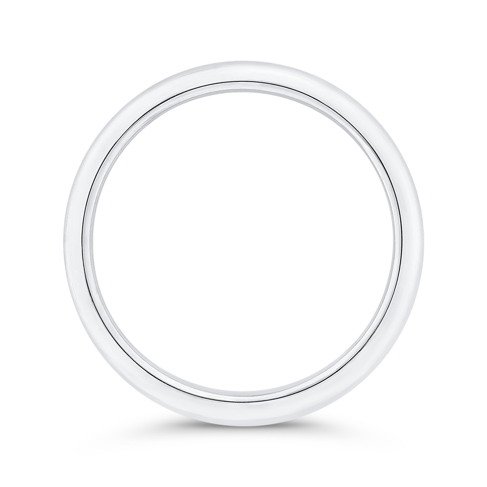 Plain Wedding Band in 14K White Gold