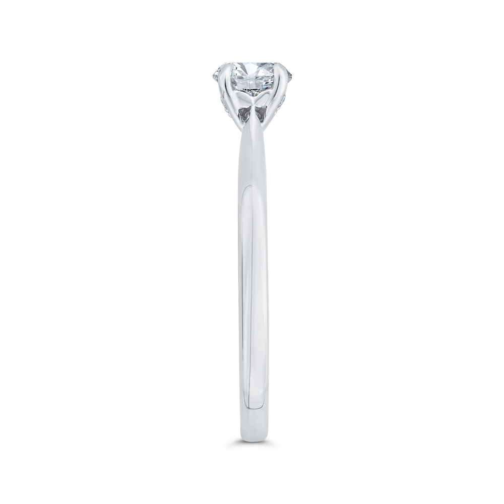 Diamond Solitaire Engagement Ring in 14K White Gold