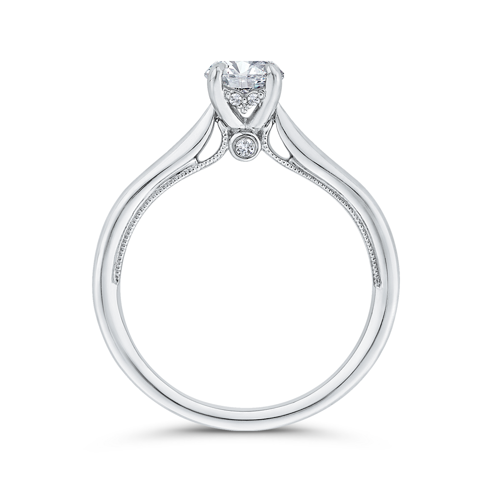 Diamond Solitaire Engagement Ring in 14K White Gold