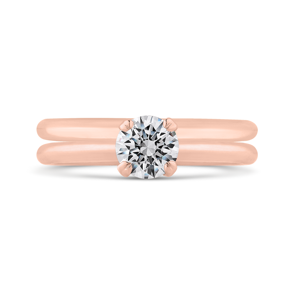 Diamond Solitaire Engagement Ring in 14K Rose Gold