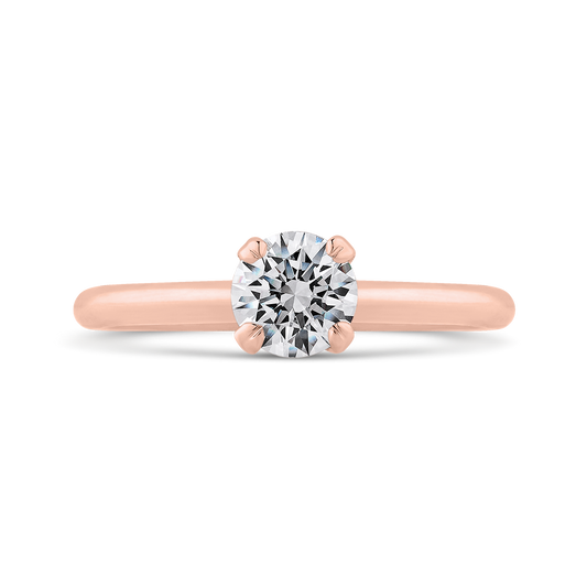 Diamond Solitaire Engagement Ring in 14K Rose Gold
