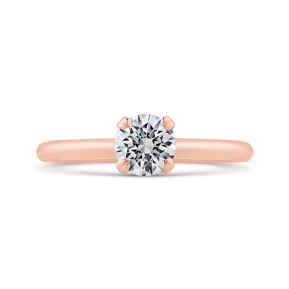 Diamond Solitaire Engagement Ring in 14K Rose Gold