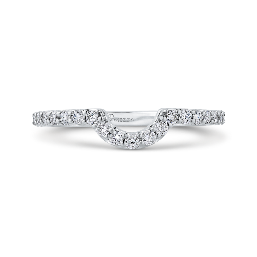 Round Diamond Wedding Band in 14K White Gold