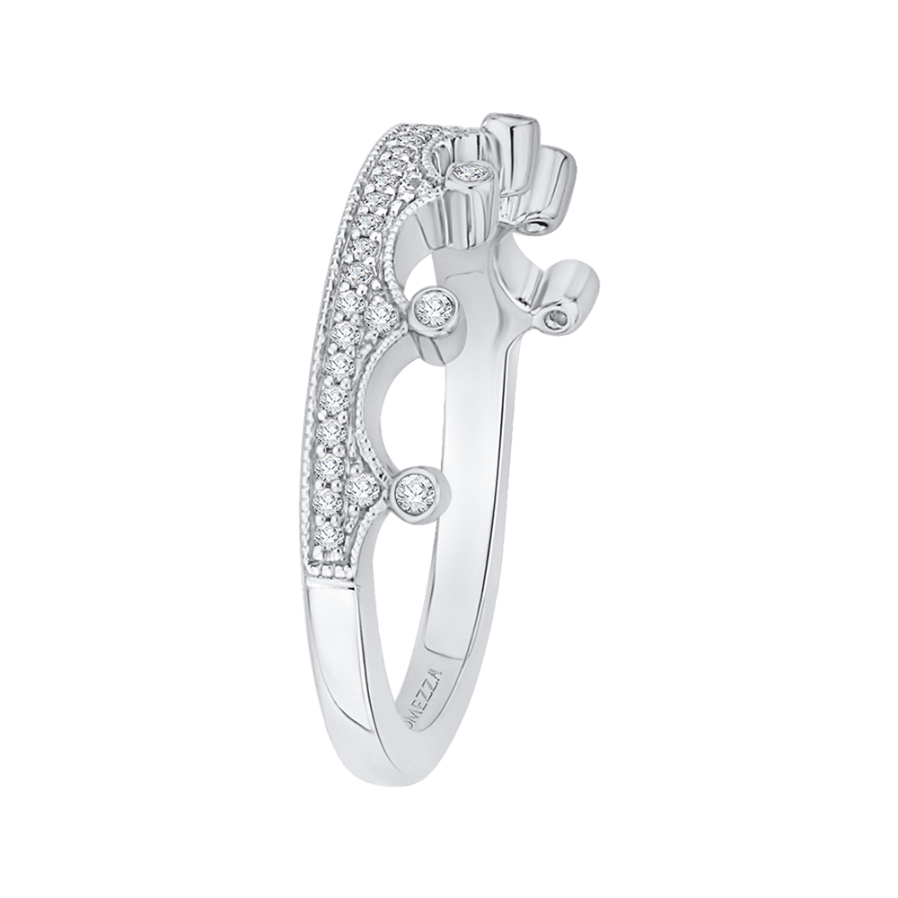 Round Diamond Wedding Band in 14K White Gold