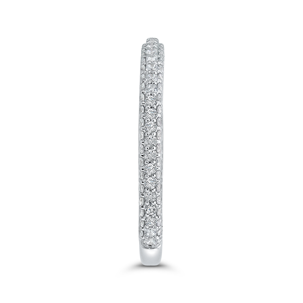 Round Diamond Wedding Band in 14K White Gold
