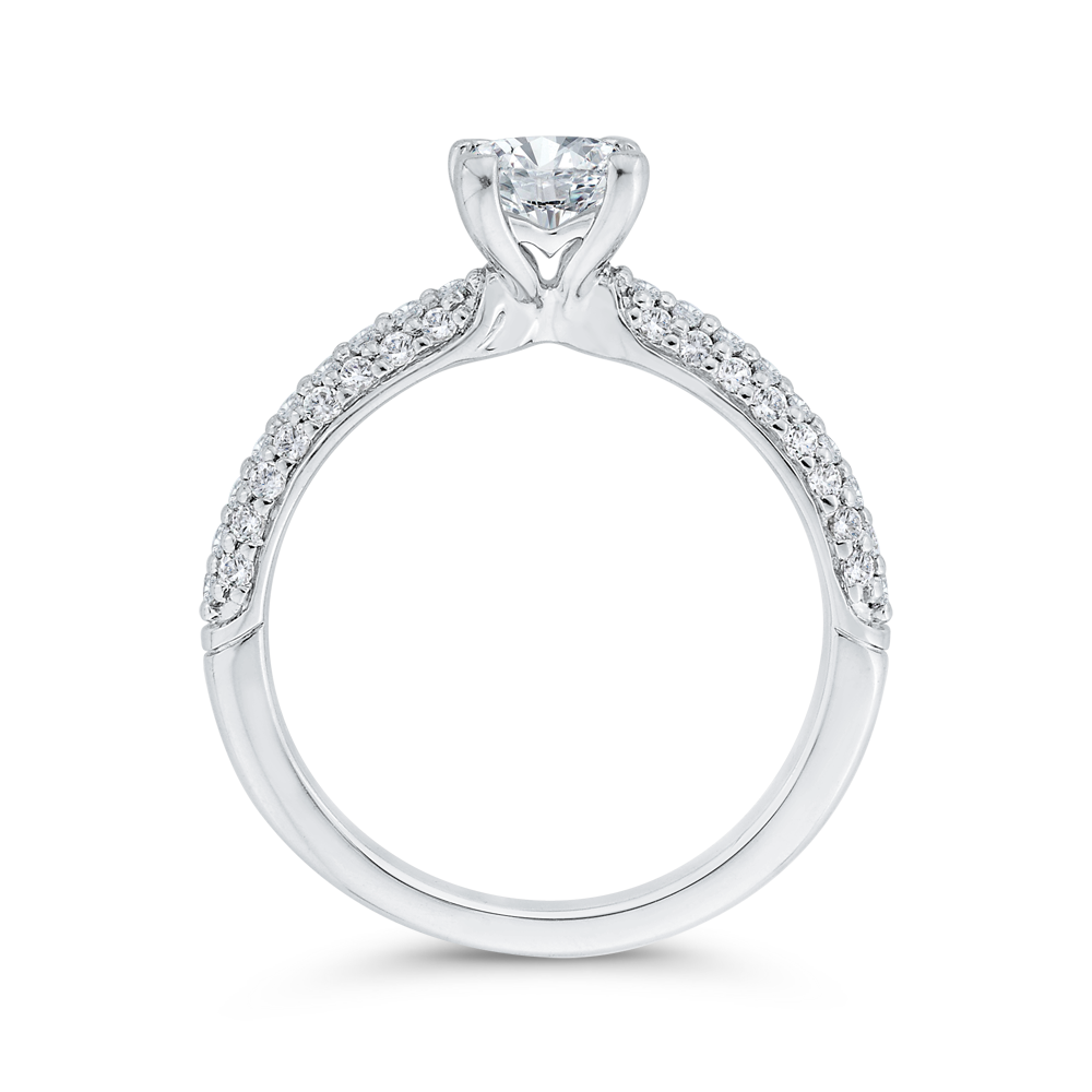 Princess Cut Diamond Engagement Ring in 14K White Gold