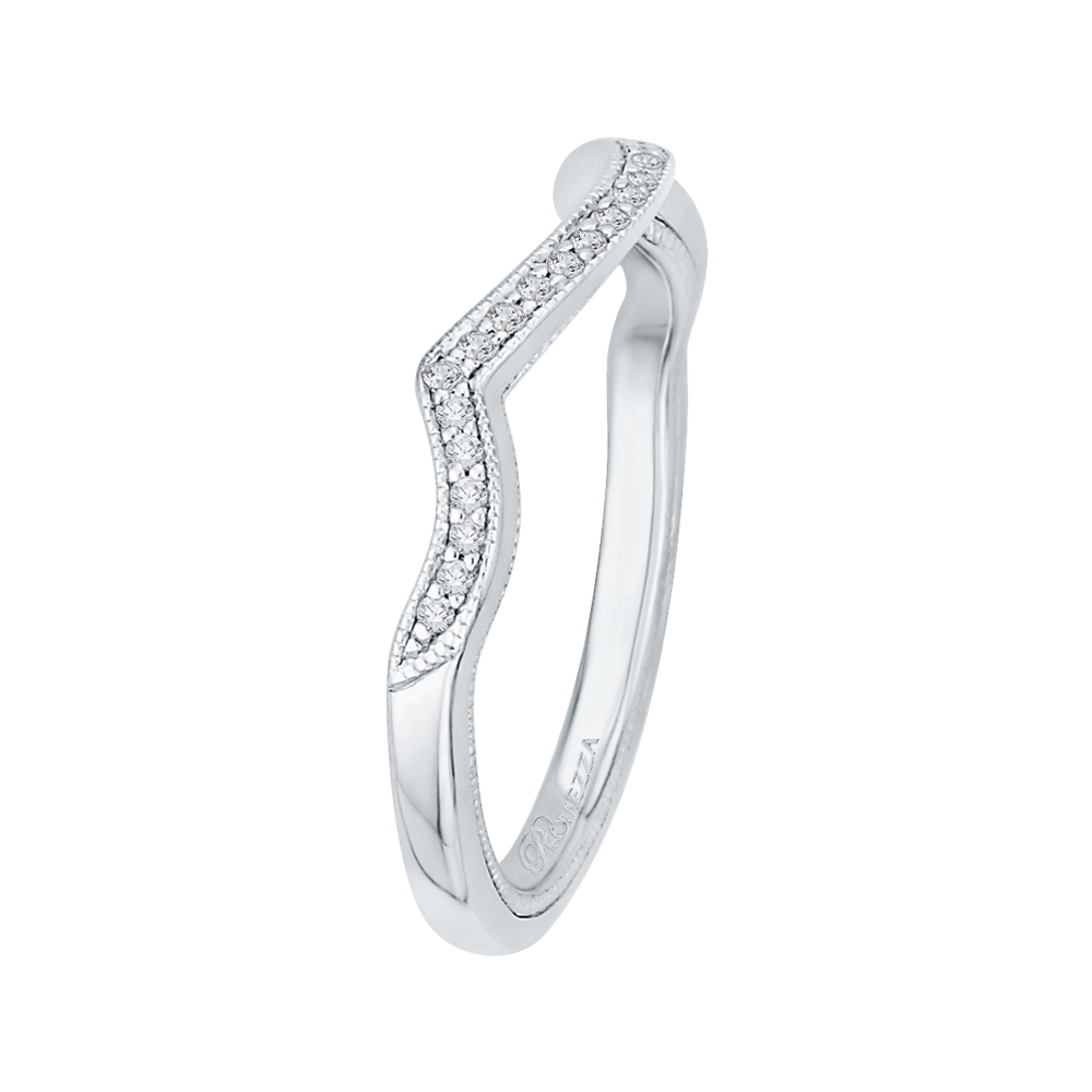 Round Diamond Half-Eternity Wedding Band in 14K White Gold