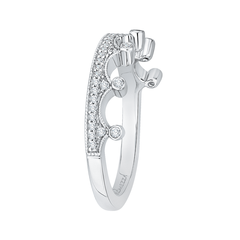 Round Diamond Wedding Band in 14K White Gold